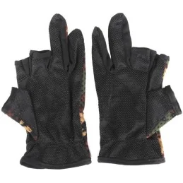 GANTS DE TIR SPORT CAMOUFLAGE WOODLAND (découpe 3 doigts)