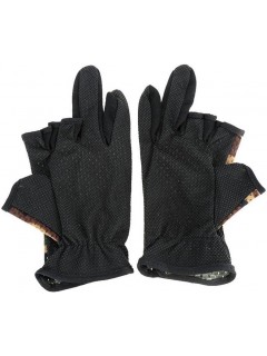 GANTS DE TIR SPORT CAMOUFLAGE WOODLAND (découpe 3 doigts)