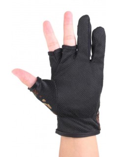 GANTS DE TIR SPORT CAMOUFLAGE WOODLAND (découpe 3 doigts)