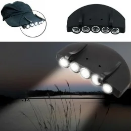 LAMPE À CLIP 5 LED POUR VISIÈRE/CASQUETTE NOIR