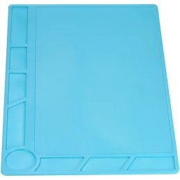 TAPIS D'ENTRETIEN/SOUDURE SILICONE BLEU S-120 (34x23cm)