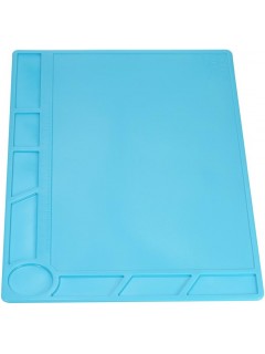 TAPIS D'ENTRETIEN/SOUDURE SILICONE BLEU S-120 (34x23cm)