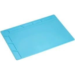 TAPIS D'ENTRETIEN/SOUDURE SILICONE BLEU S-120 (34x23cm)