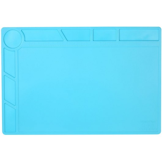 TAPIS D'ENTRETIEN/SOUDURE SILICONE BLEU S-120 (34x23cm)