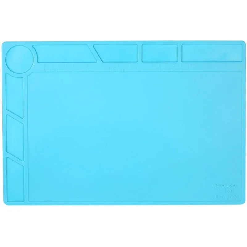 TAPIS D'ENTRETIEN/SOUDURE SILICONE BLEU S-120 (34x23cm)