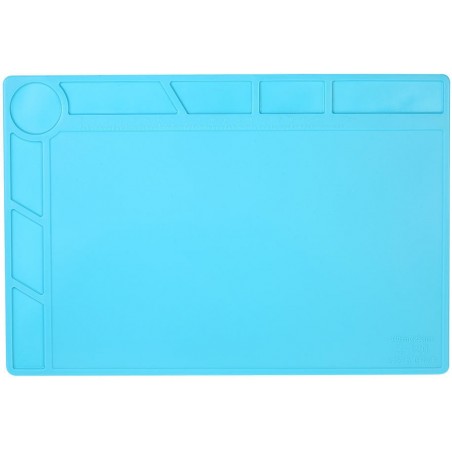 TAPIS D'ENTRETIEN/SOUDURE SILICONE BLEU S-120 (34x23cm)