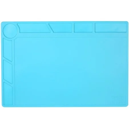 TAPIS D'ENTRETIEN/SOUDURE SILICONE BLEU S-120 (34x23cm)