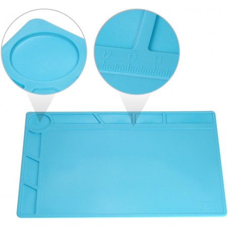 TAPIS D'ENTRETIEN/SOUDURE SILICONE BLEU S-120 (34x23cm)