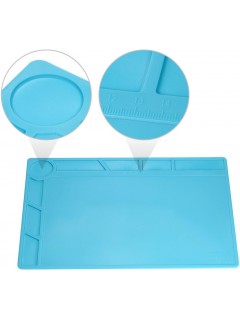 TAPIS D'ENTRETIEN/SOUDURE SILICONE BLEU S-120 (34x23cm)