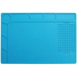 TAPIS D'ENTRETIEN/SOUDURE SILICONE BLEU S-120B (34x23cm)