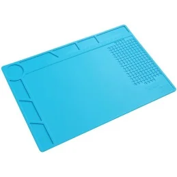 TAPIS D'ENTRETIEN/SOUDURE SILICONE BLEU S-120B (34x23cm)