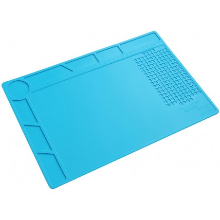 TAPIS D'ENTRETIEN/SOUDURE SILICONE BLEU S-120B (34x23cm)