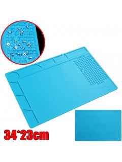 TAPIS D'ENTRETIEN/SOUDURE SILICONE BLEU S-120B (34x23cm)