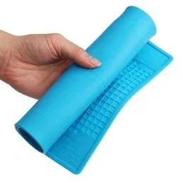 TAPIS D'ENTRETIEN/SOUDURE SILICONE BLEU S-120B (34x23cm)