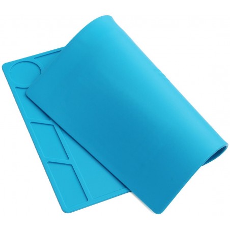 TAPIS D'ENTRETIEN/SOUDURE SILICONE BLEU S-120B (34x23cm)