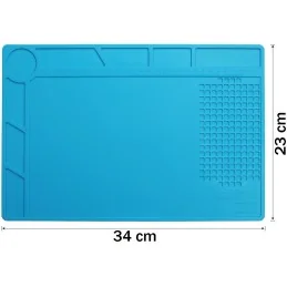 TAPIS D'ENTRETIEN/SOUDURE SILICONE BLEU S-120B (34x23cm)