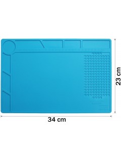 TAPIS D'ENTRETIEN/SOUDURE SILICONE BLEU S-120B (34x23cm)