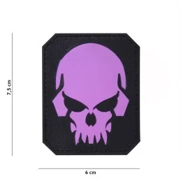 PATCH PVC 3D VELCRO 101 INC PIRATE SKULL ROSE