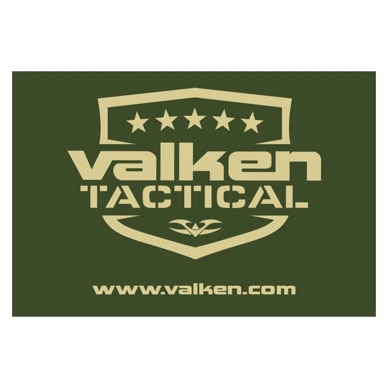 BANNIÈRE VALKEN TACTICAL OLIVE AVEC LOGO BLANC (61x46cm)