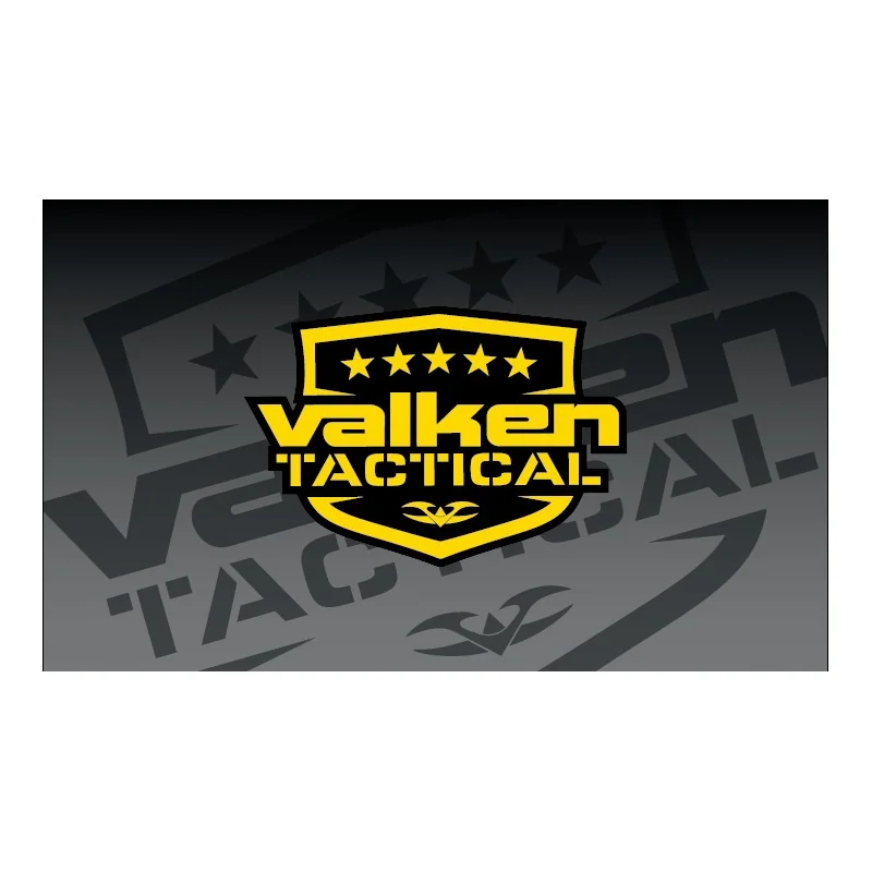 BANNIÈRE VALKEN TACTICAL GRISE AVEC LOGO JAUNE (61x46cm)