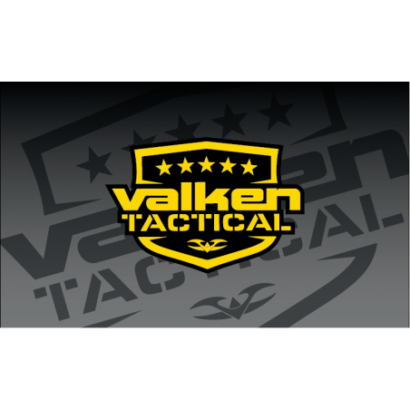 BANNIÈRE VALKEN TACTICAL GRISE AVEC LOGO JAUNE (61x46cm)