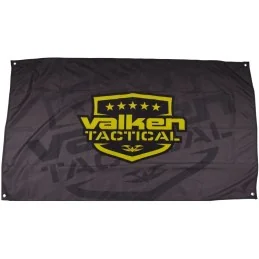 BANNIÈRE TISSU VALKEN TACTICAL GRISE AVEC LOGO JAUNE (150x91cm)