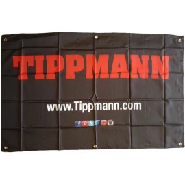 BANNIÈRE TIPPMANN LOGO TISSU NOIRE (120x75cm)