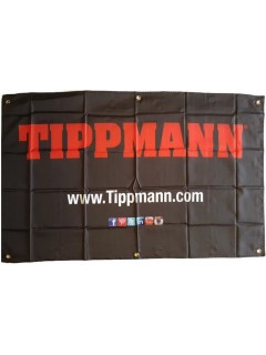 BANNIÈRE TIPPMANN LOGO TISSU NOIRE (120x75cm)