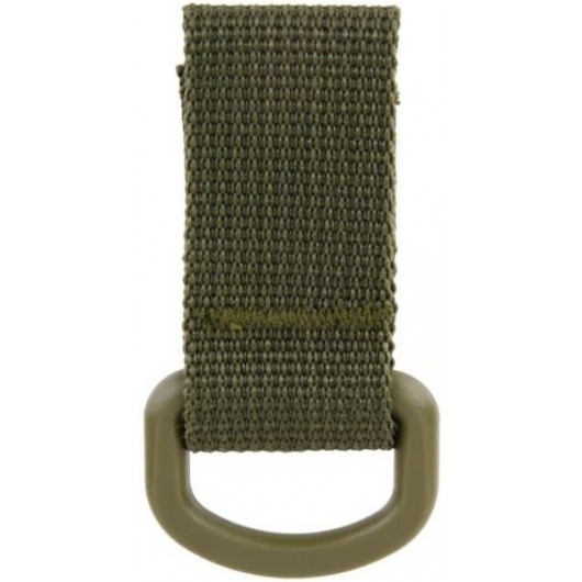 SANGLE TACTIQUE MOLLE VELCRO AVEC ANNEAU EN "D" VERT