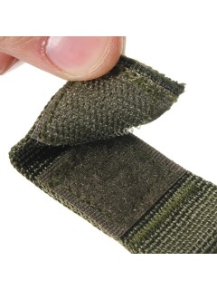 SANGLE TACTIQUE MOLLE VELCRO AVEC ANNEAU EN "D" VERT