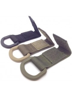 SANGLE TACTIQUE MOLLE VELCRO AVEC ANNEAU EN "D" VERT