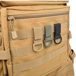 SANGLE TACTIQUE MOLLE VELCRO AVEC ANNEAU EN "D" VERT