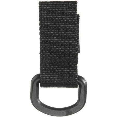 SANGLE TACTIQUE MOLLE VELCRO AVEC ANNEAU EN "D" NOIR