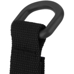 SANGLE TACTIQUE MOLLE VELCRO AVEC ANNEAU EN "D" NOIR