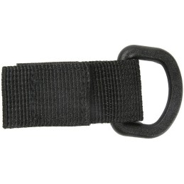 SANGLE TACTIQUE MOLLE VELCRO AVEC ANNEAU EN "D" NOIR