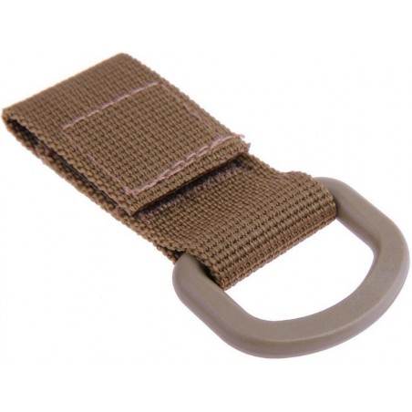 SANGLE TACTIQUE MOLLE VELCRO AVEC ANNEAU EN "D" TAN