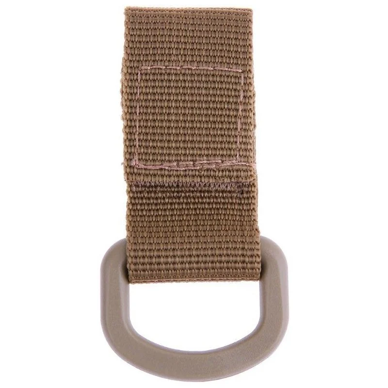 SANGLE TACTIQUE MOLLE VELCRO AVEC ANNEAU EN "D" TAN