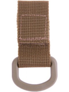 SANGLE TACTIQUE MOLLE VELCRO AVEC ANNEAU EN "D" TAN