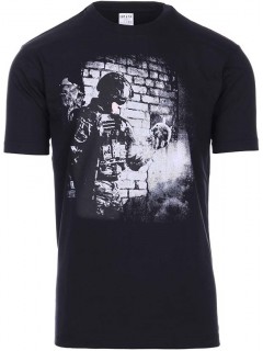 T-SHIRT 101 INC SOLDIER SKULL NOIR