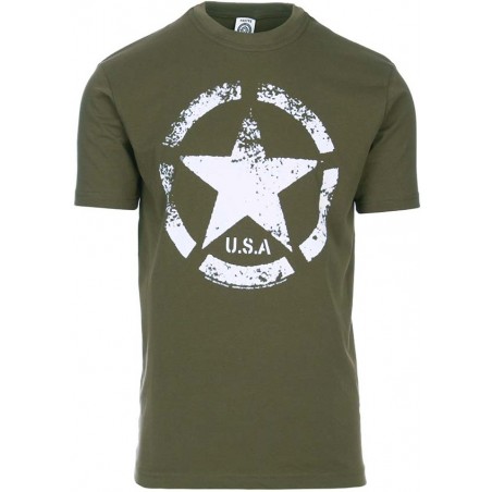 T-SHIRT FOSTEX ÉTOILE US ARMY VINTAGE VERT