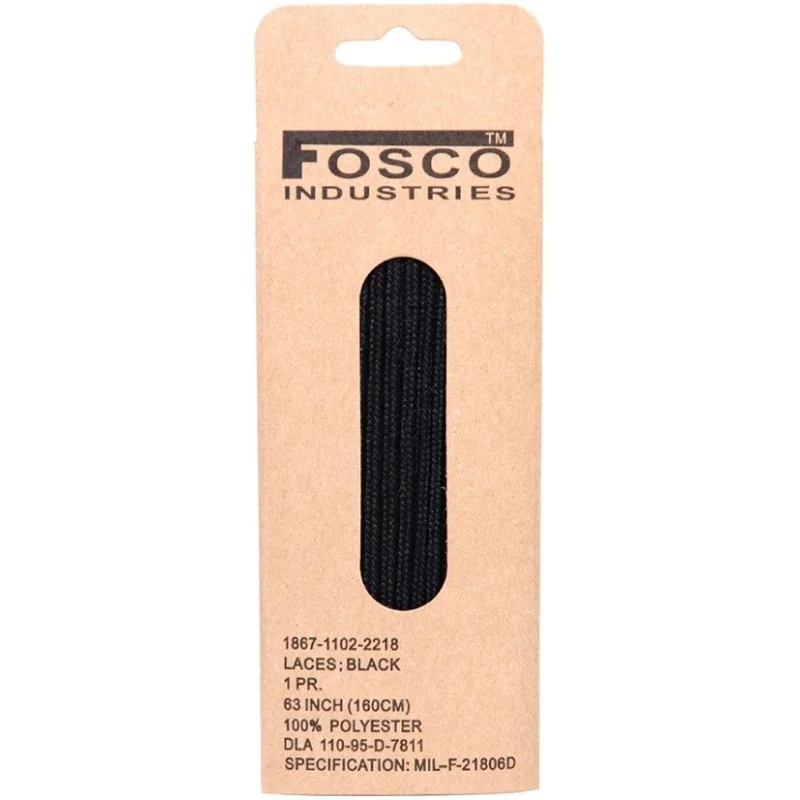 LACETS RONDS FOSCO NOIR 160cm (la paire)