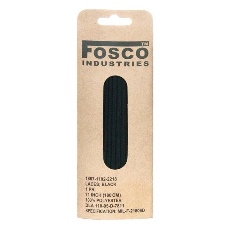 LACETS RONDS FOSCO NOIR 180cm (la paire)