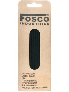 LACETS RONDS FOSCO NOIR 180cm (la paire)