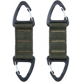 LOT DE 2 MOUSQUETONS DOUBLES SYSTÈME MOLLE 101 INC JFO01 VERT