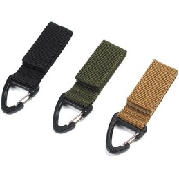 LOT DE 2 MOUSQUETONS SYSTÈME MOLLE 101 INC JFO02 NOIR