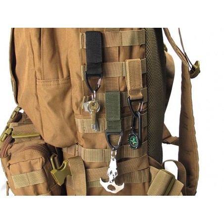 LOT DE 2 MOUSQUETONS SYSTÈME MOLLE 101 INC JFO02 VERT