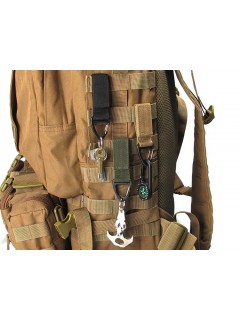 LOT DE 2 MOUSQUETONS SYSTÈME MOLLE 101 INC JFO02 VERT