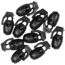 BOUCHONS BLOQUEURS DE CORDON GRENADE 101 INC NOIR (lot de 10)