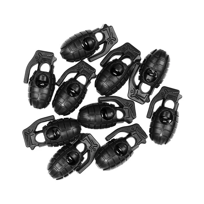 BOUCHONS BLOQUEURS DE CORDON GRENADE 101 INC NOIR (lot de 10)