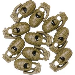 BOUCHONS BLOQUEURS DE CORDON GRENADE 101 INC TAN (lot de 10)